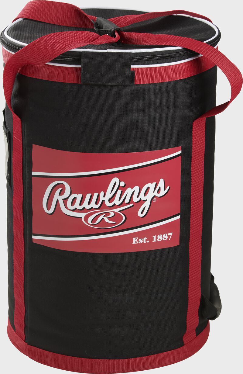 Rawlings Soft Sided Baseball Ball Bag - Black RSSBB - Durable Sports Equipment for Baseball Practice & Games