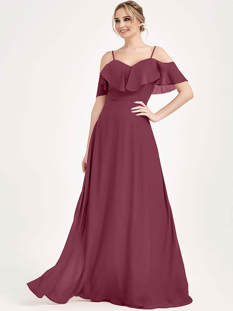 Elegant Mulberry Chiffon Convertible Bridesmaid Dress with Cap Sleeves - 3-Way Styling Options for Weddings, Parties & Special Occasions