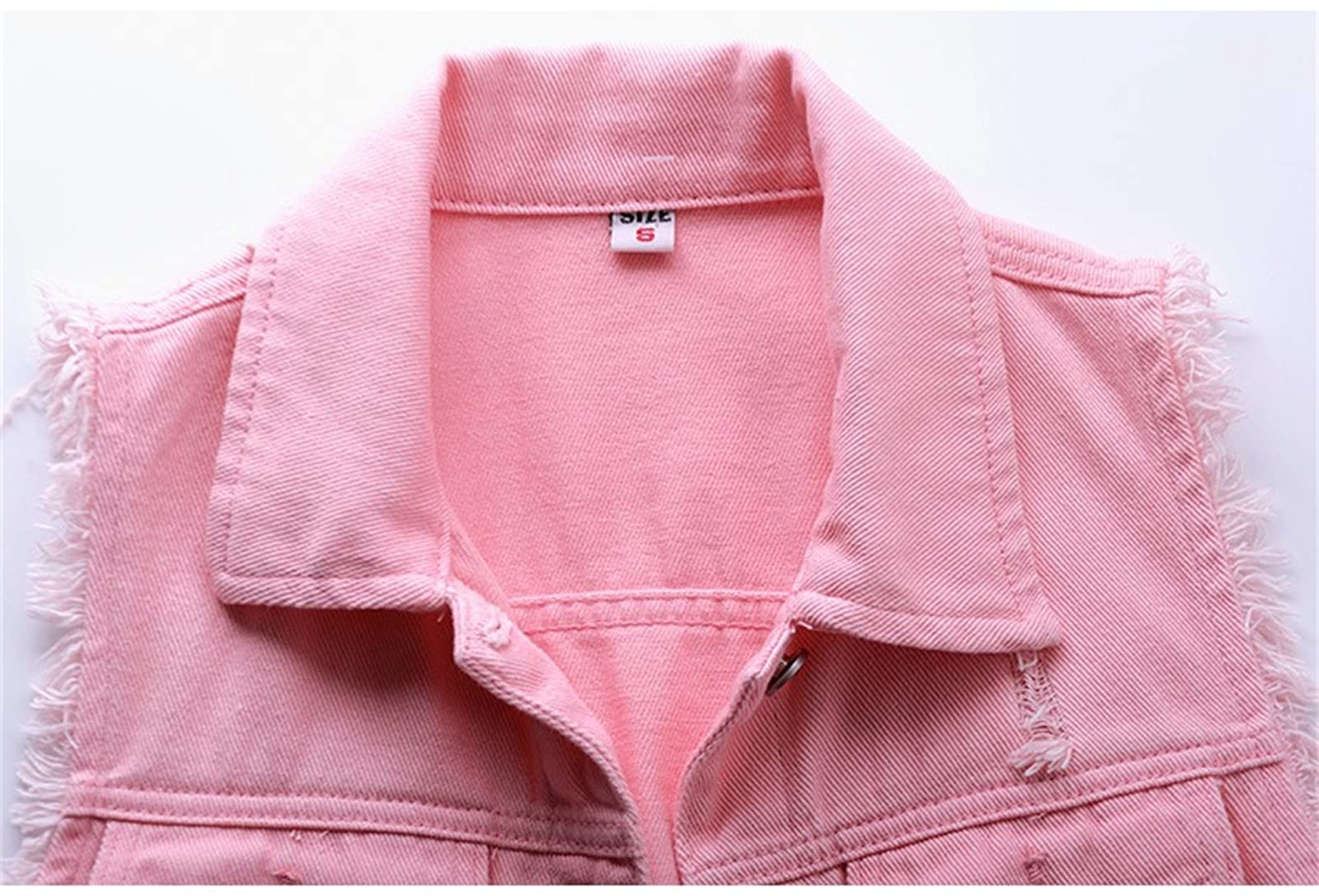 Women's Denim Vest Jacket - Sleeveless Washed Ripped Crop Jacket in Candy Colors | Casual Outfits, Streetwear, Spring & Summer Fashion