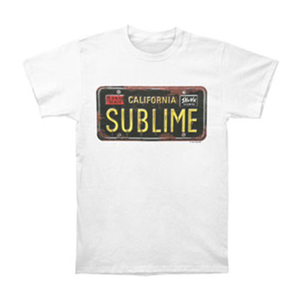 Men's Sublime License Plate Graphic T-Shirt - Cool & Comfortable Casual Tee for Everyday Wear, Concerts, and Road Trips