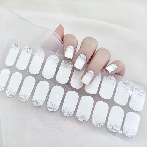 White & Glitter Silver
