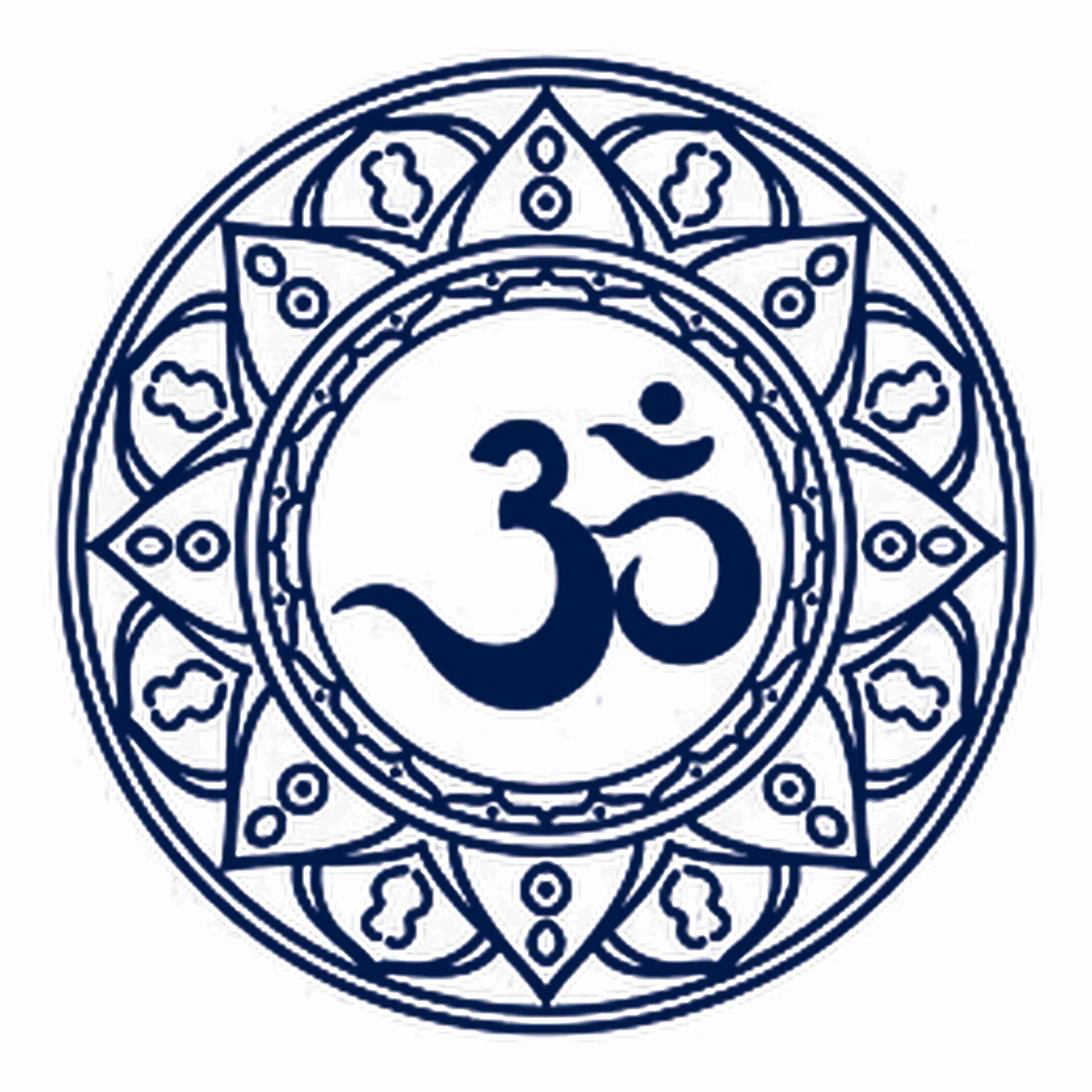 Semi-Permanent Temporary Tattoo Ink - Lasts 1-2 Weeks - Sacred AUM Mantra & Power Symbols in Navy Blue - Realistic Body Art for Men & Women - Chest, Neck, Arm Tattoos - 4 Sheets - Perfect for Spiritual Practice, Yoga, Meditation & Festival Body Art