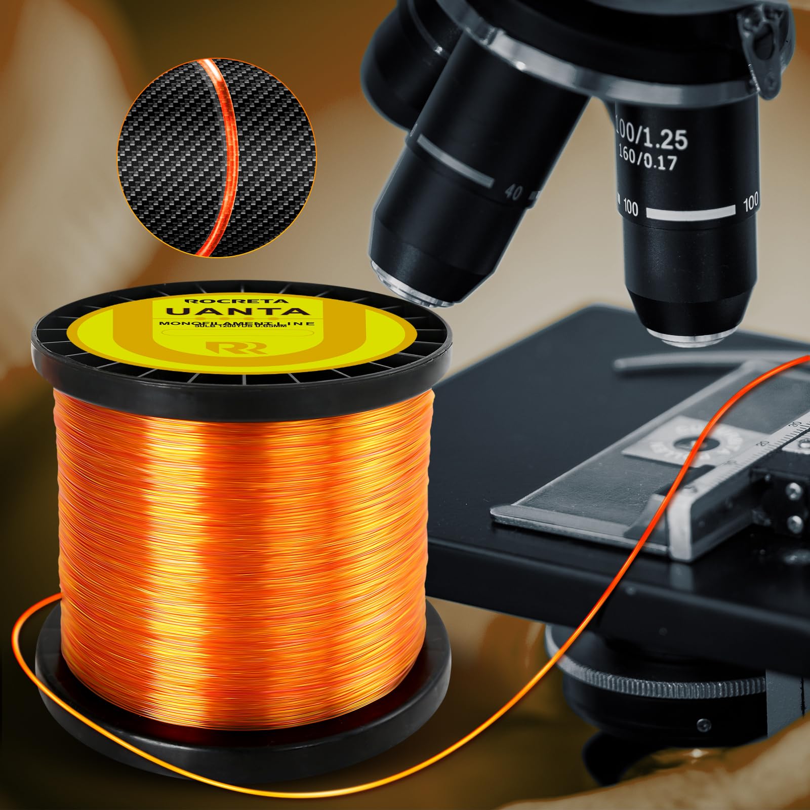 UANTA Monofilament Fishing Line - High Abrasion Resistant Saltwater Fishing Leader (2025 New Camo Design) | Perfect for Deep Sea, Freshwater & Ice Fishing