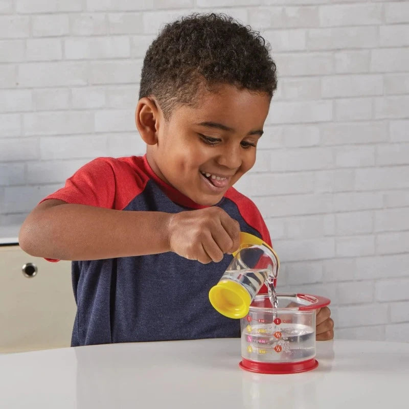 Rainbow Fraction® Liquid Measuring Cups - Set of 4 for Baking & Cooking - Perfect for Kids Learning Fractions & Kitchen Measurements - Ideal for Home, School & STEM Education Activities