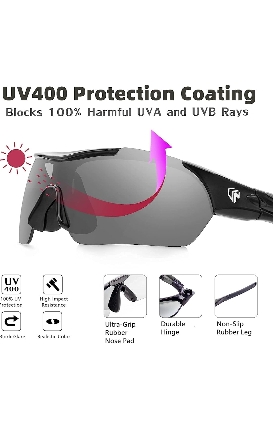 Photochromic Cycling & Driving Glasses - UV Protection, Light Adjusting Lenses for Outdoor Sports & Commuting - Perfect for Biking, Motorcycling & Road Trips