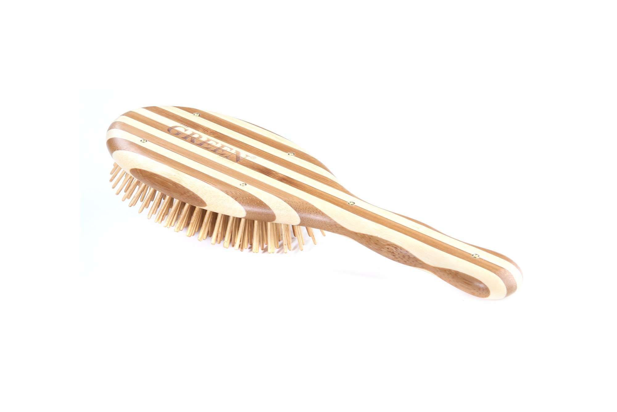 Bass Brushes | Eco-Friendly Bamboo Hair Brush with Bamboo Pins & Handle for Detangling & Styling - Perfect for Home, Salon & Travel Use