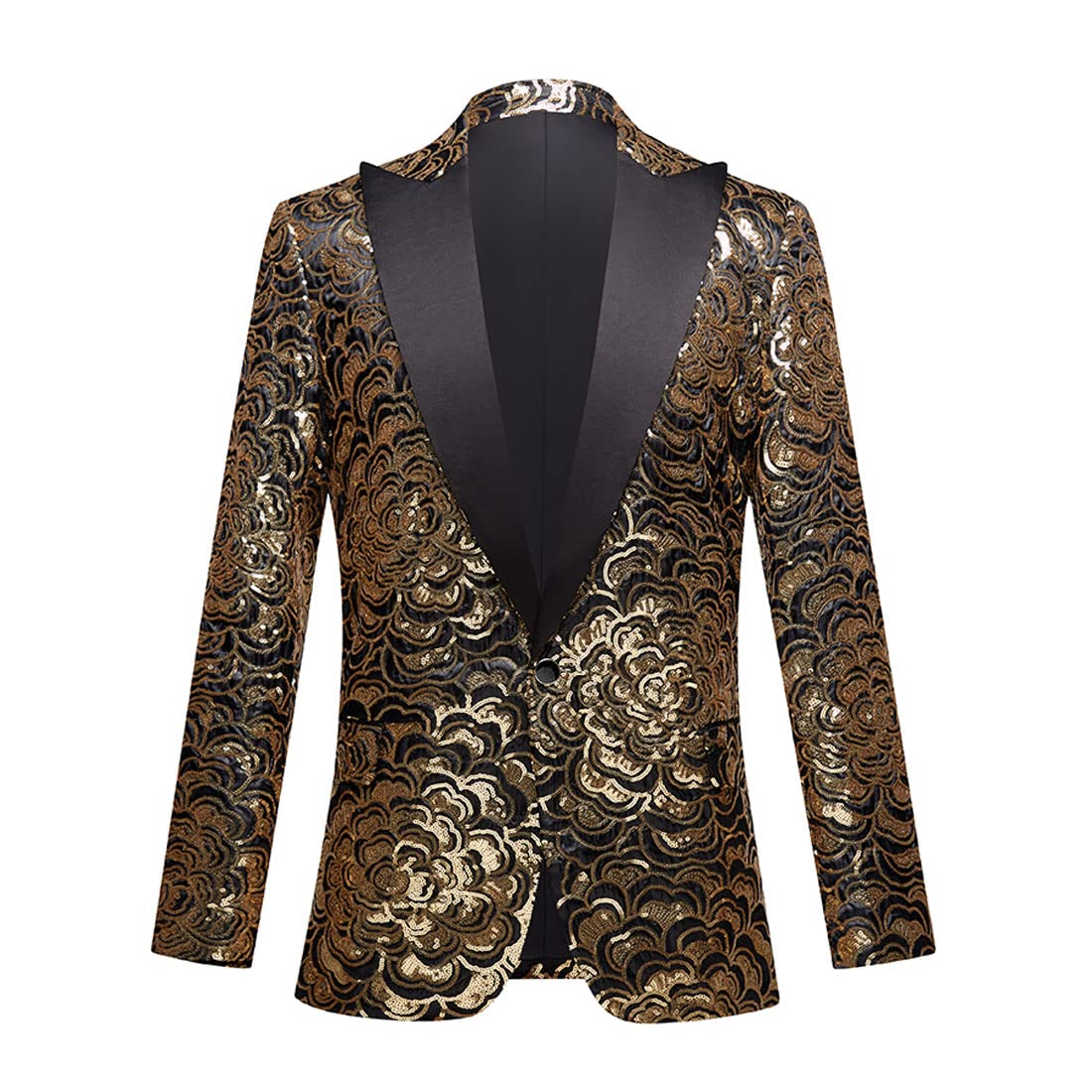 Stylish Men's Sequin Blazer with Colorful Patterns - Perfect for Parties, Weddings & Special Occasions