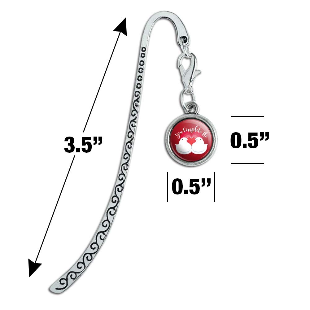 Valentine's Day Metal Bookmark with Heart Charm - Romantic Gift for Book Lovers, Perfect for Couples, Readers & Valentine's Day Gifts