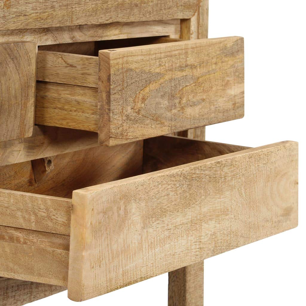 Solid Mango Wood Console Table with Drawer, 47.2