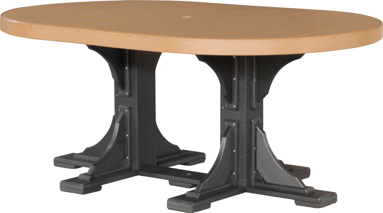 LuxCraft 4' x 6' Oval Dining Table Set for 6 - Modern Kitchen & Dining Room Furniture - Perfect for Family Gatherings, Dinner Parties & Small Spaces