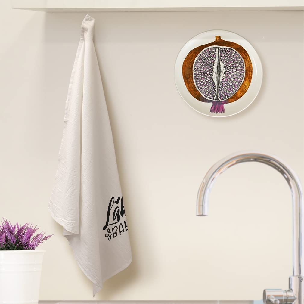 Stylish Printed Kitchen Towels - Mothers Day Decor, Lake Babe Heart Design - Soft & Absorbent Dish Towels for Cooking, Cleaning, Camping & Home Decor