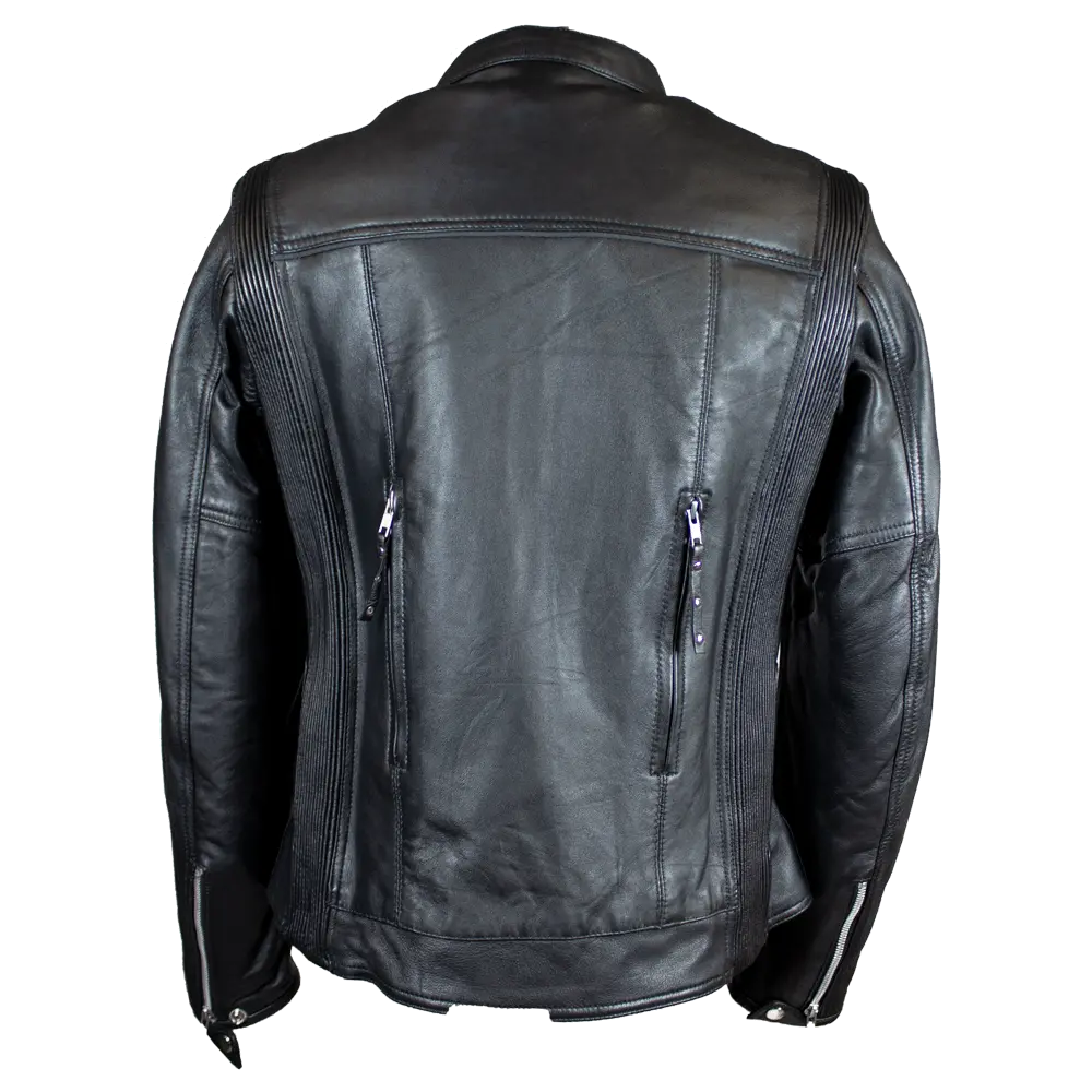Open Road Women's Racer Leather Motorcycle Jacket - Stylish & Protective Biker Jacket for Riding, Fashion & Outdoor Adventures