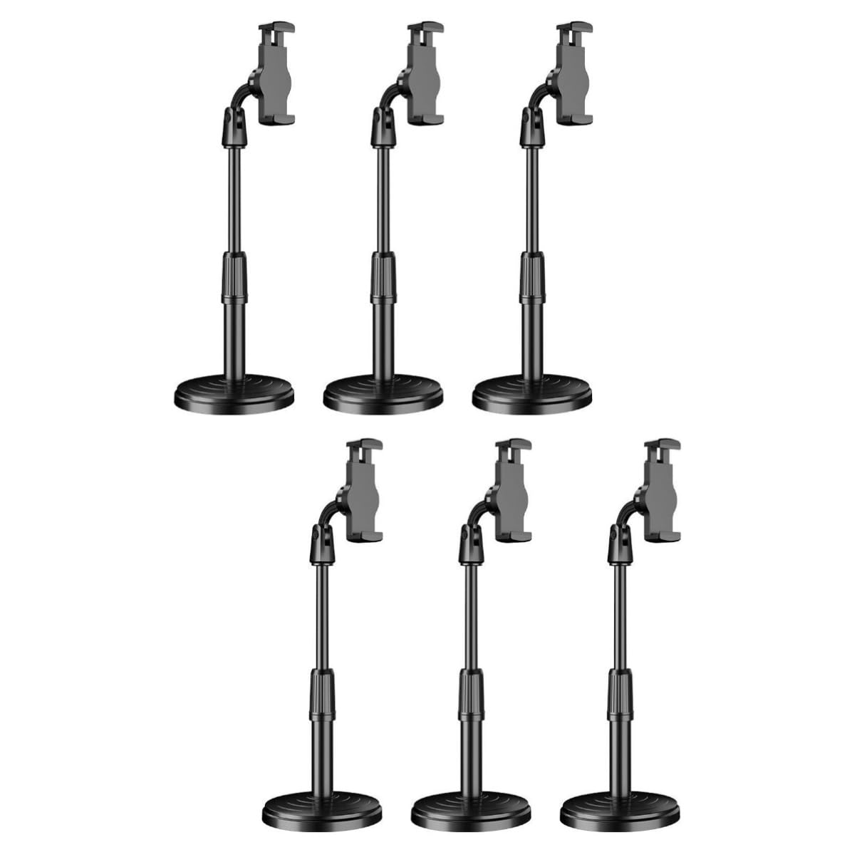 Adjustable Cell Phone Stand - 6 Pack Multi-Angle Phone Holder with Telescopic Design for Desk, Table, and Electric Bracket - Perfect for Watching Videos, Video Calls, and Hands-Free Use at Home & Office