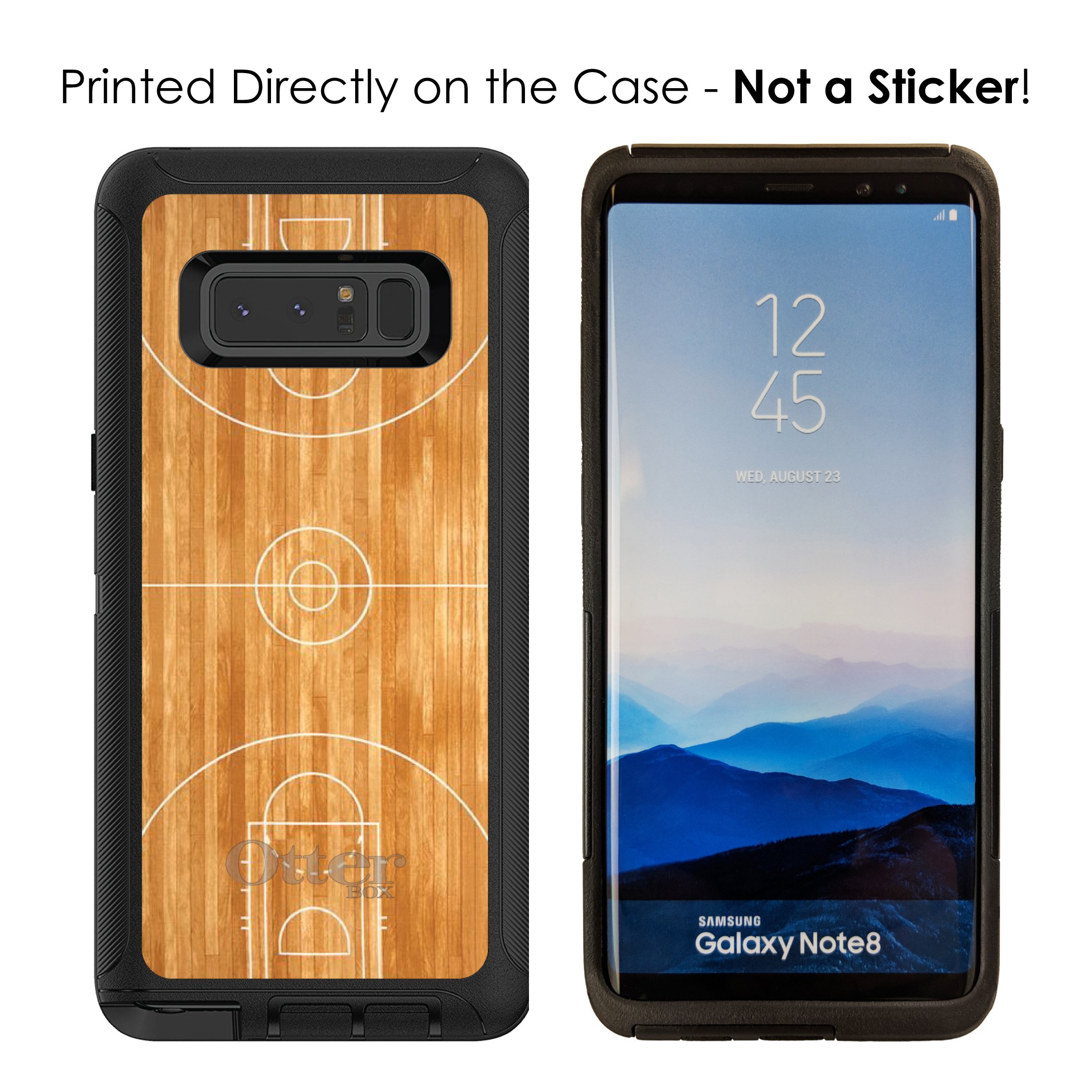Custom Basketball Galaxy Note 8 Case - Durable Black Phone Cover for Sports Fans