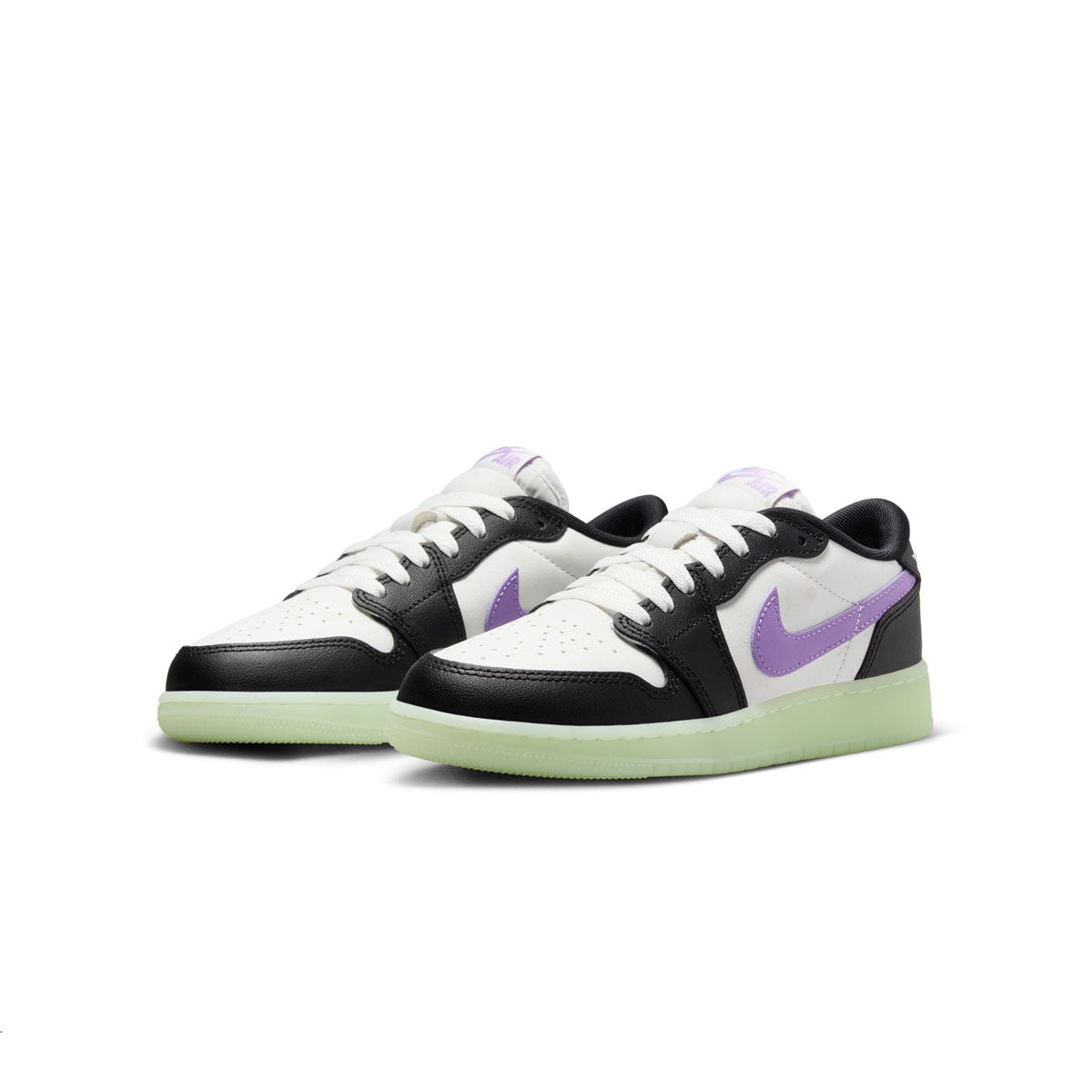 Kids Air Jordan 1 Low Retro 'Black Raspberry' Sneakers - Boys & Girls Basketball Shoes for School, Sports & Casual Wear