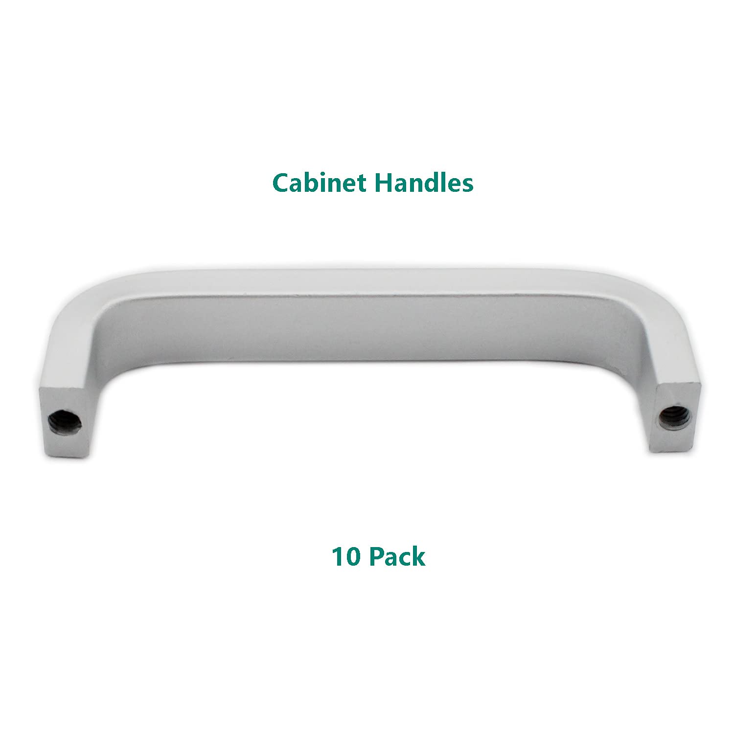 10 PCS Aluminum Alloy U-Shaped Pull Handles - Heavy Duty Cabinet & Drawer Hardware for Kitchen, Barn Doors & Furniture - Includes Mounting Screws - Perfect for Home Improvement & DIY Projects