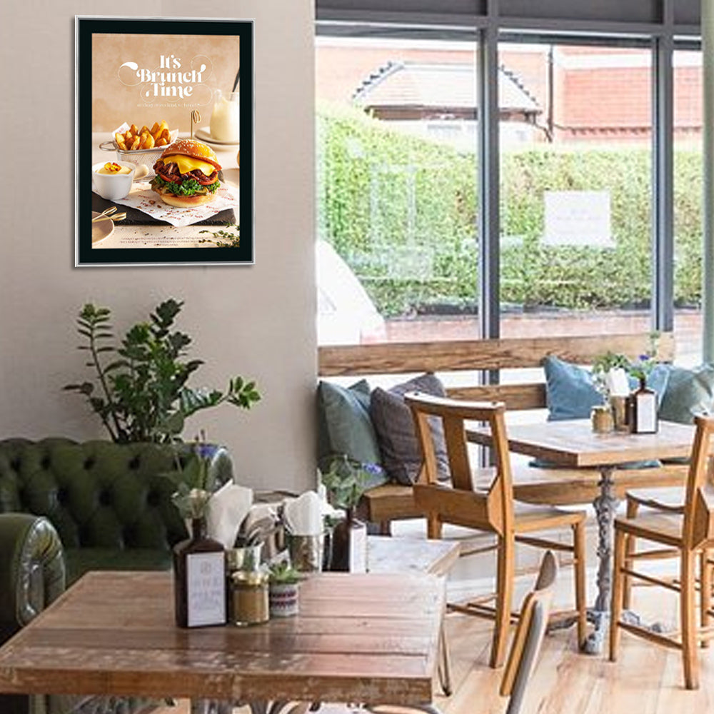 30x40 Poster Frame - SwingFrame Classic Black Wooden Poster Display for Wall Art, Photos & Prints - Perfect for Home, Office & Gallery Decor