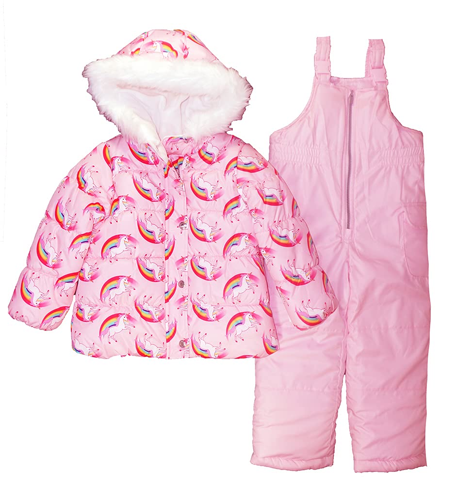 Carter's Girls Two-Piece Unicorn Snowsuit - Winter Outfit for Toddler & Baby Girls - Perfect for Snow Play, Outdoor Adventures & Holiday Photos