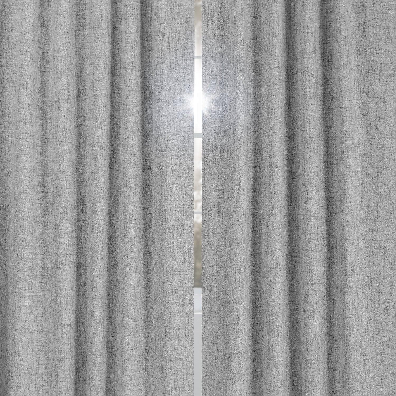 Millennial Grey Blackout Curtains with Grommet Top - Thermal Insulated Linen Weave Window Drapes for Bedroom & Living Room