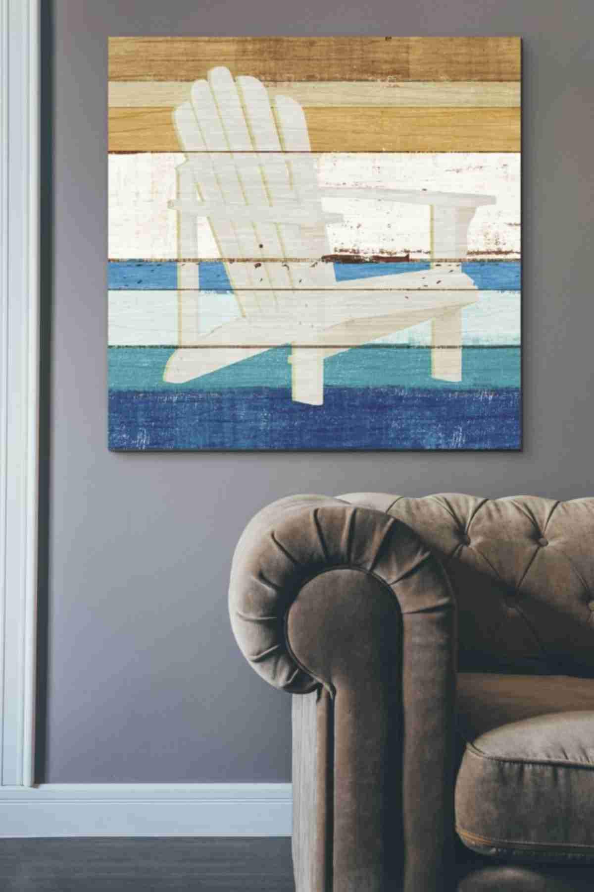 Beachscape IV by Michael Mullan - 37x37 Inch Stretched Canvas Wall Art for Living Room, Bedroom & Office Decor - Coastal Beach Painting for Home & Commercial Spaces