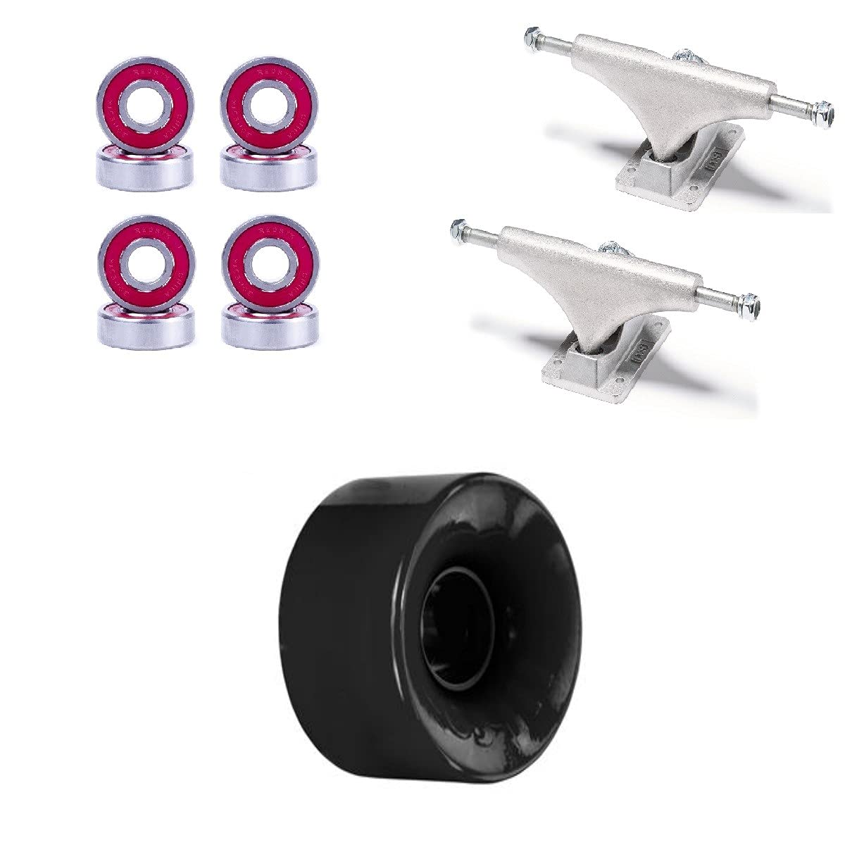 CCS OJ Hot Juice 78a Skateboard Wheels - 60mm Black Wheels with Bones Reds Bearings & 139mm Raw Trucks - Perfect for Street Skating & Smooth Rides