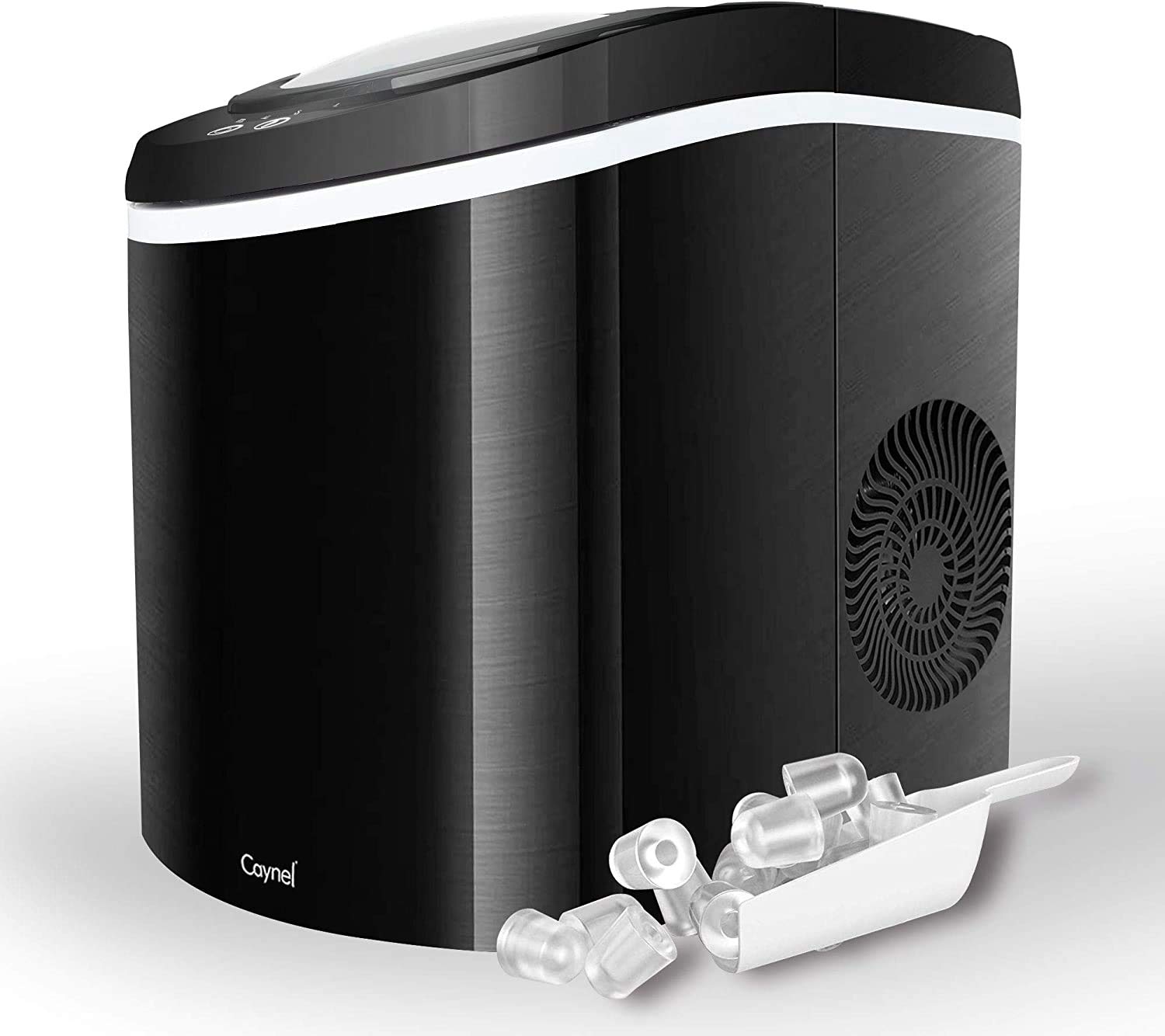 Portable Countertop Ice Maker - 9 Ice Cubes in 6 Minutes, 26LBS/24Hrs Capacity, 2 Ice Size Options, LED Display - Perfect for Home, Office, Bar, Parties & Outdoor Gatherings