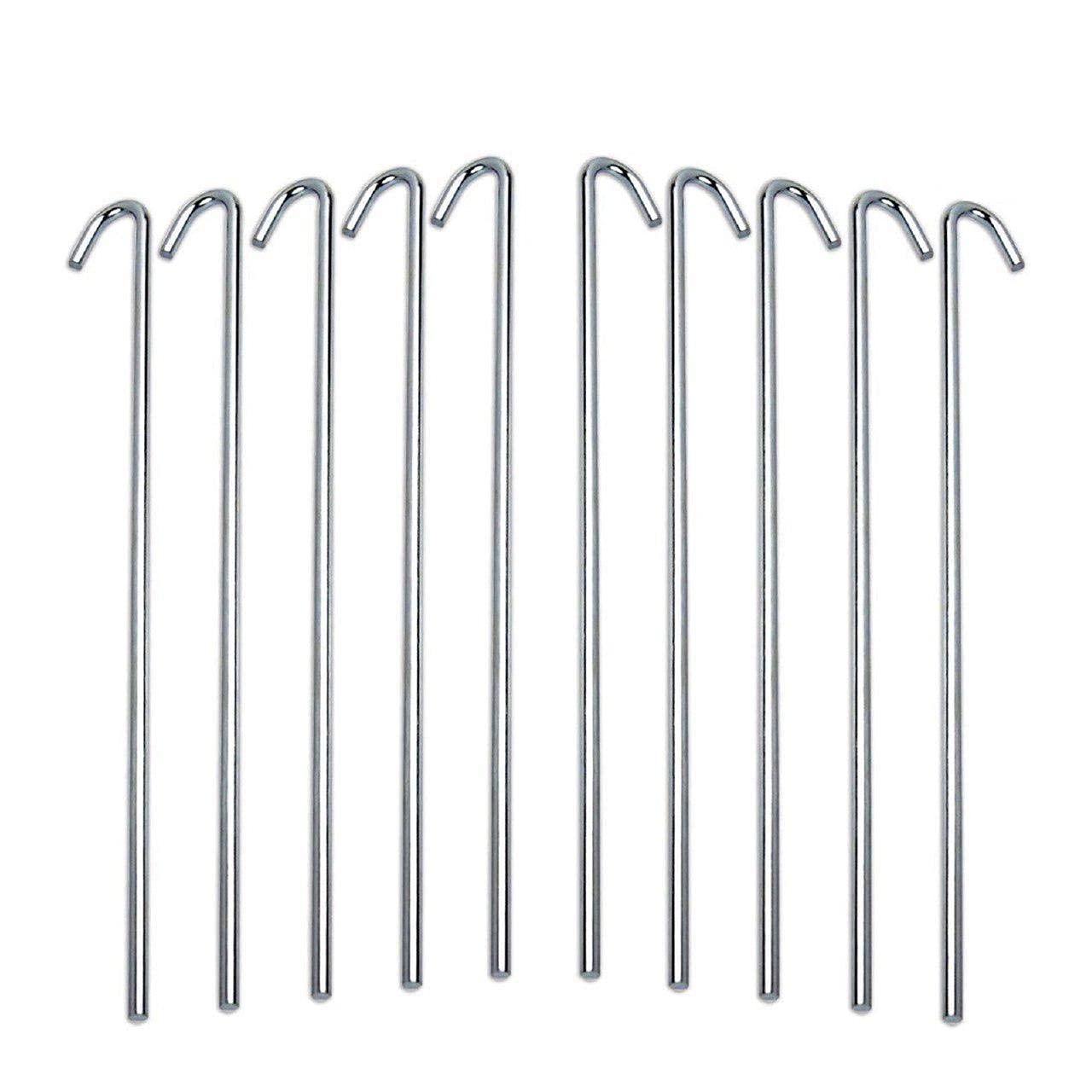 Heavy Duty Galvanized Metal Tent Stakes - Rust-Free Outdoor Camping Pegs for Tents, Canopies & Garden Fencing | Durable Yard Stakes for Camping, Gardening & Canopy Anchoring | Perfect for Backpacking, Patio Shades & Landscape Edging