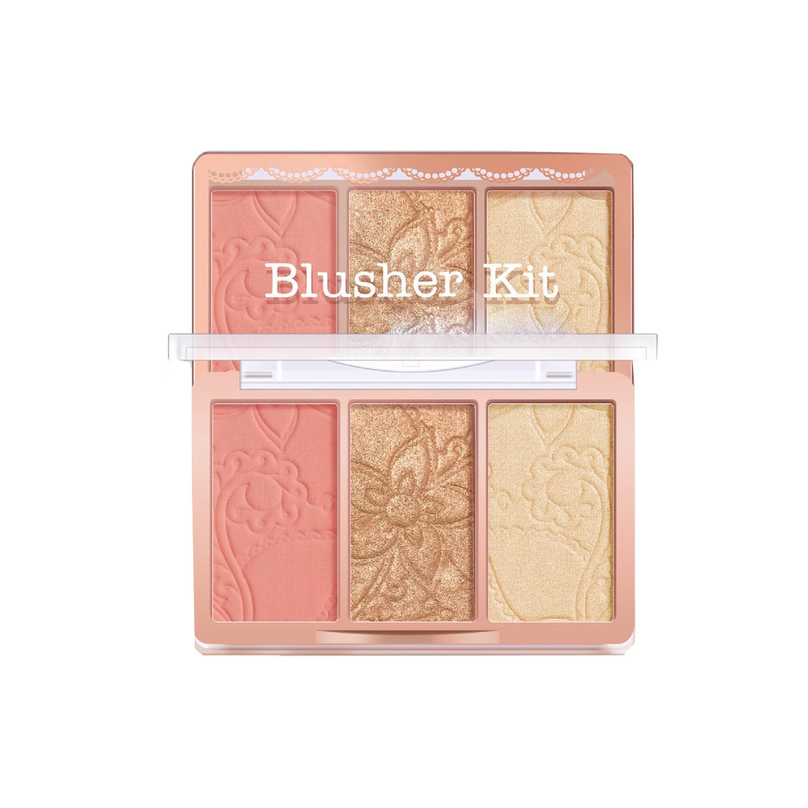 3 Colors Non-Reflective Blush Palette - Brightening & Contouring Cheek Makeup | Japanese Cotton Soft Formula for Natural Flush - Perfect for Daytime, Evening & Special Occasion Makeup Looks