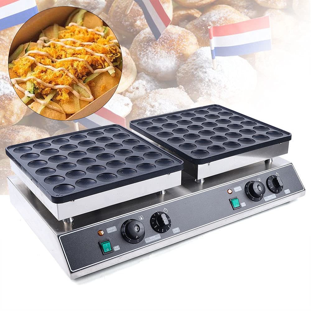 1200W Electric Ice Cream Cone Waffle Maker Machine - Commercial & Home Use Stainless Steel Nonstick 72-Hole Muffin Baker - Perfect for Parties, Cafes & Dessert Shops