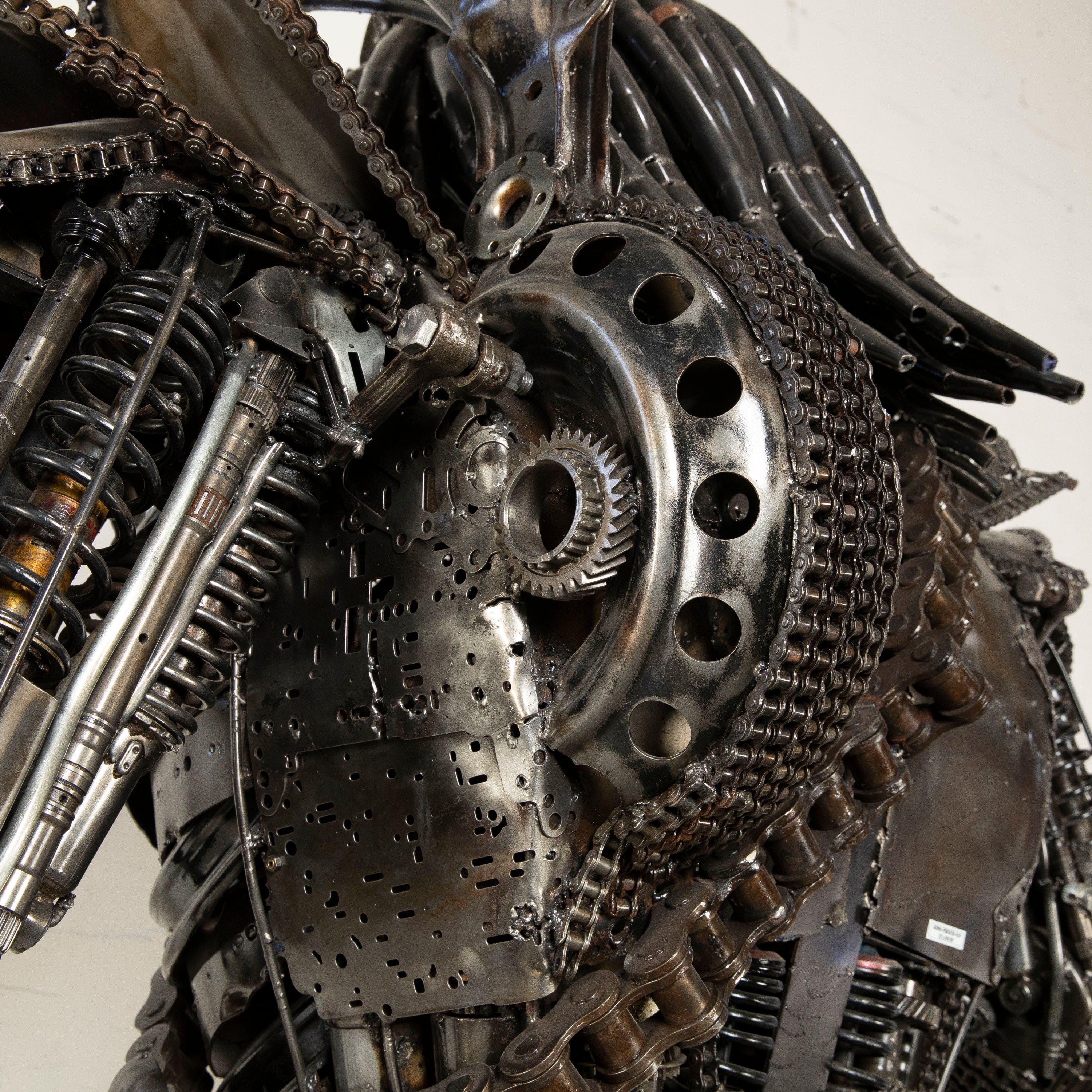 91 Predator Inspired Recycled Metal Wall Art Sculpture - Unique Home Decor for Living Room, Office & Man Cave