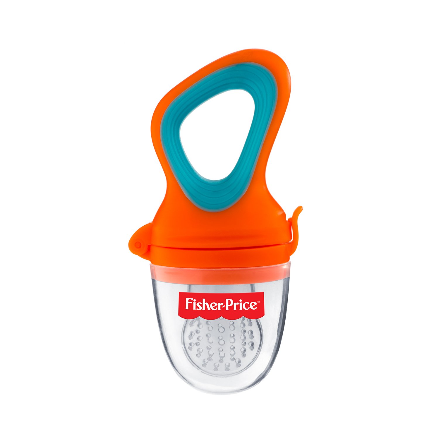Fisher-Price Ultracare Polypropylene Silicone Baby Food Nibbler - Safe Teething Feeder for Infants & Toddlers (Orange) - Perfect for First Solid Foods, Fruits & Veggies at Home or On-the-Go