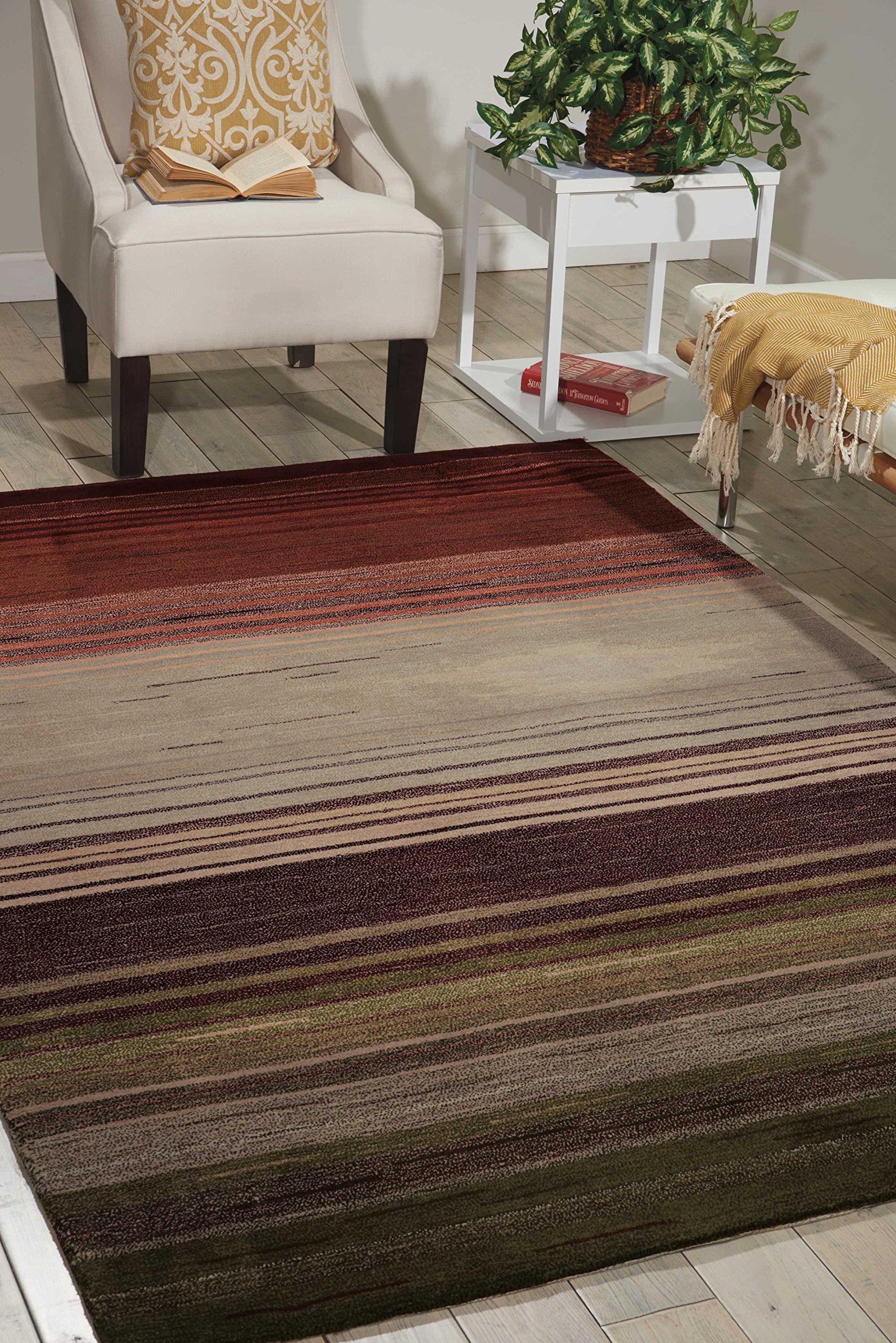 Nourison Contour Contemporary Forest 3'6