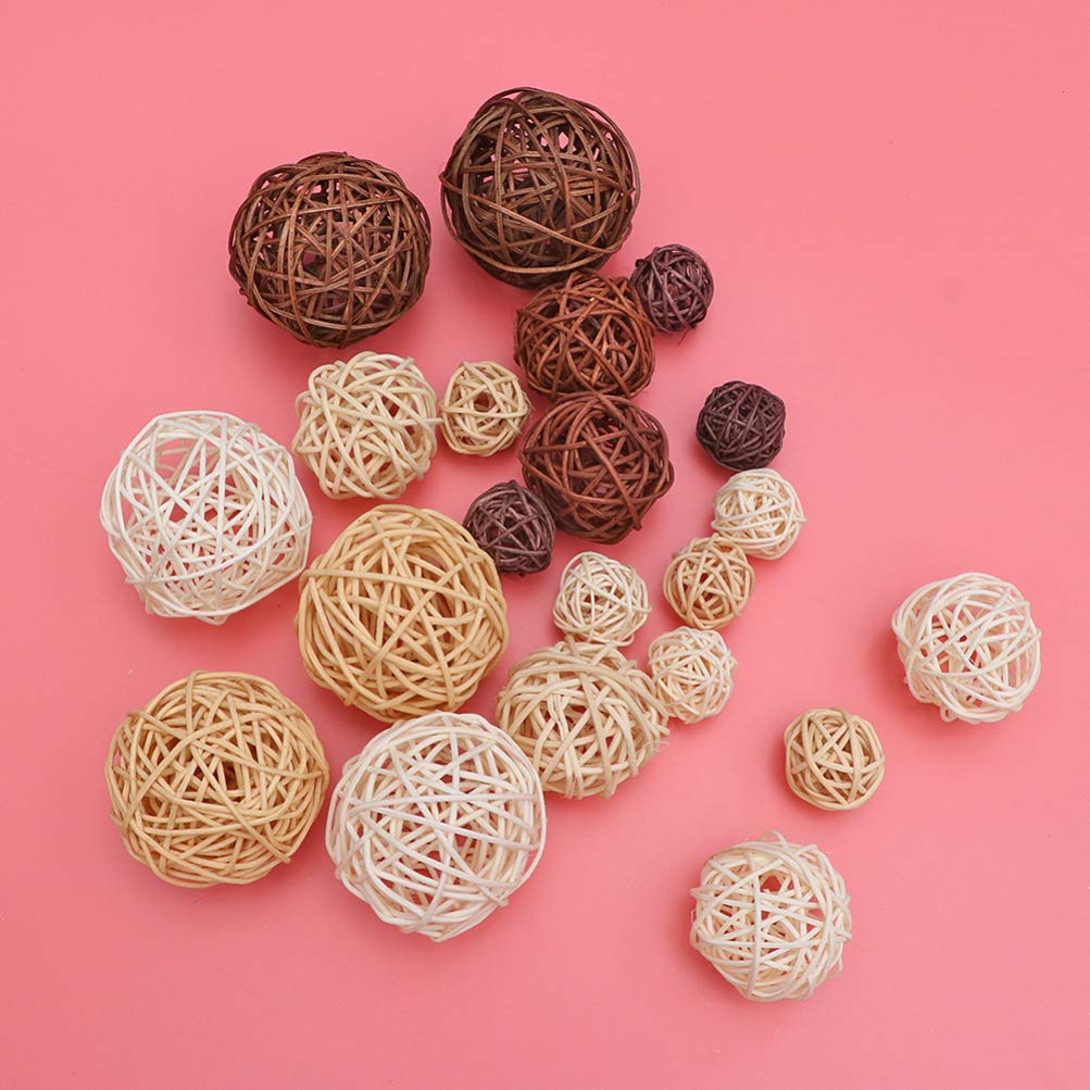 18pcs Natural Grapevine Balls for DIY Aromatherapy, Wedding Decor, Vase Filler, and Home Centerpieces - Perfect for Rustic Weddings, Boho Home Decor, and Table Scatter Arrangements