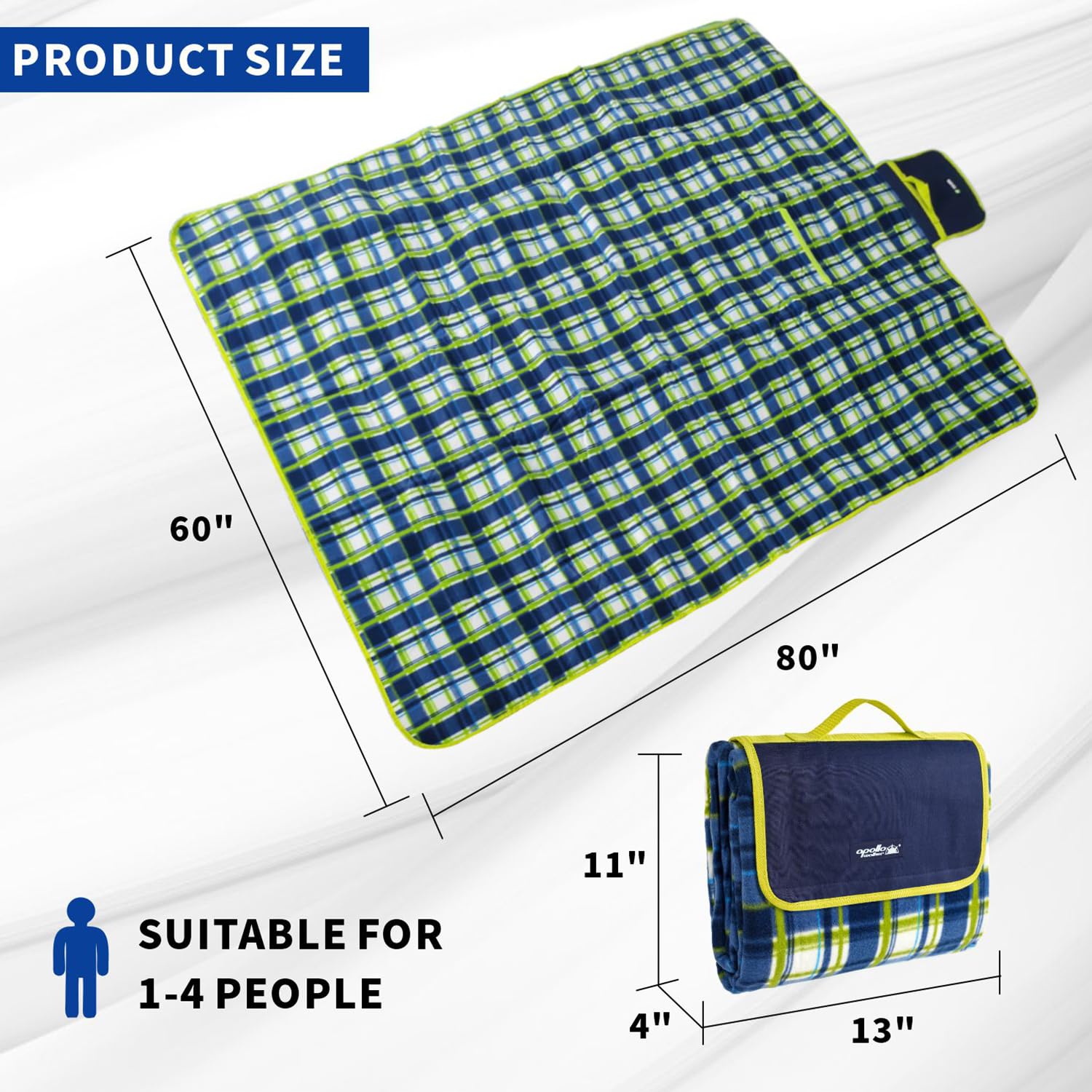 Apollo Walker Extra Large Waterproof Picnic Blanket 60