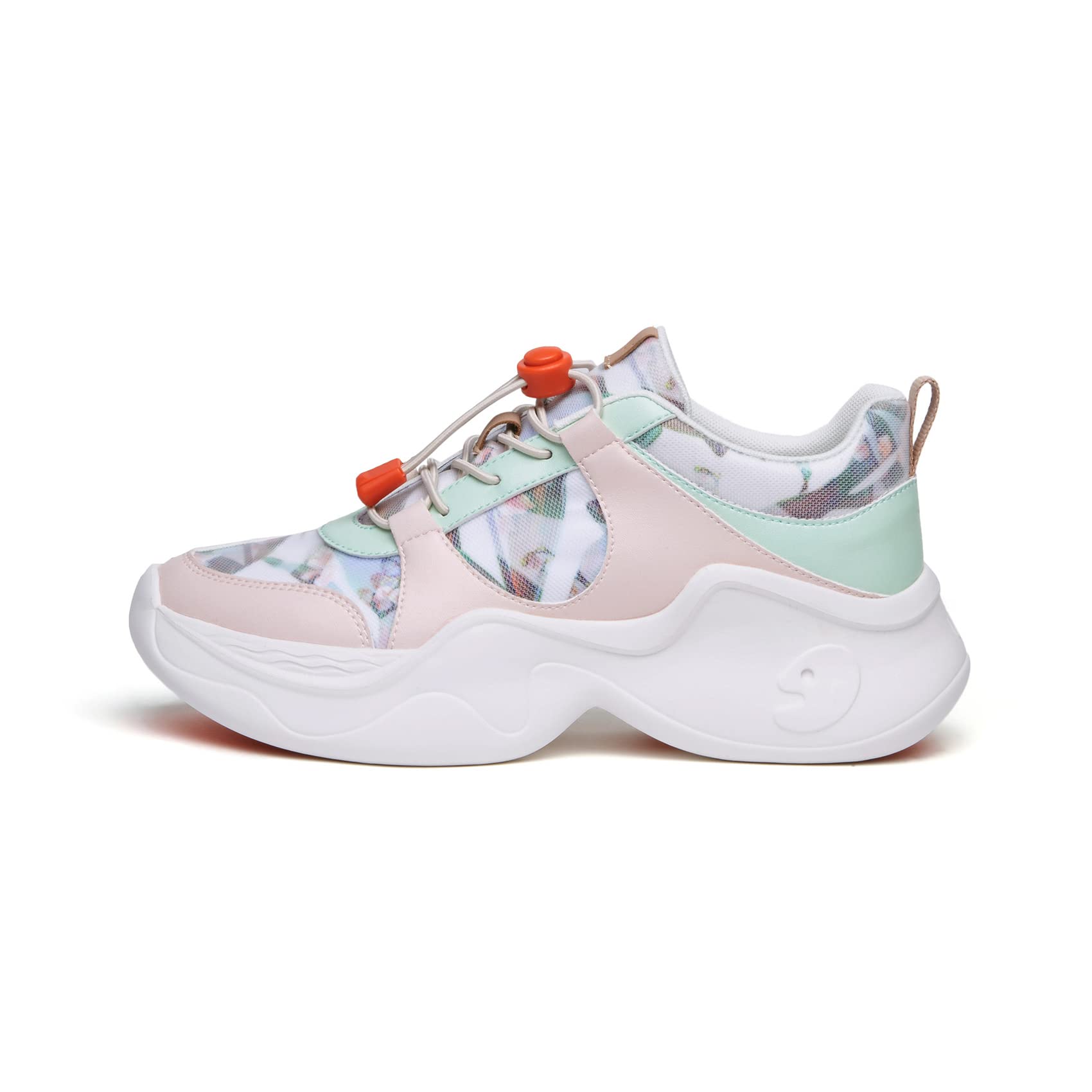 UIN Women's Chunky Fashion Sneakers - Comfortable Walking Shoes for Women, Casual Art Painted Dad Shoes with Arch Support | Perfect for Travel, Work, and Everyday Wear (Size 5)