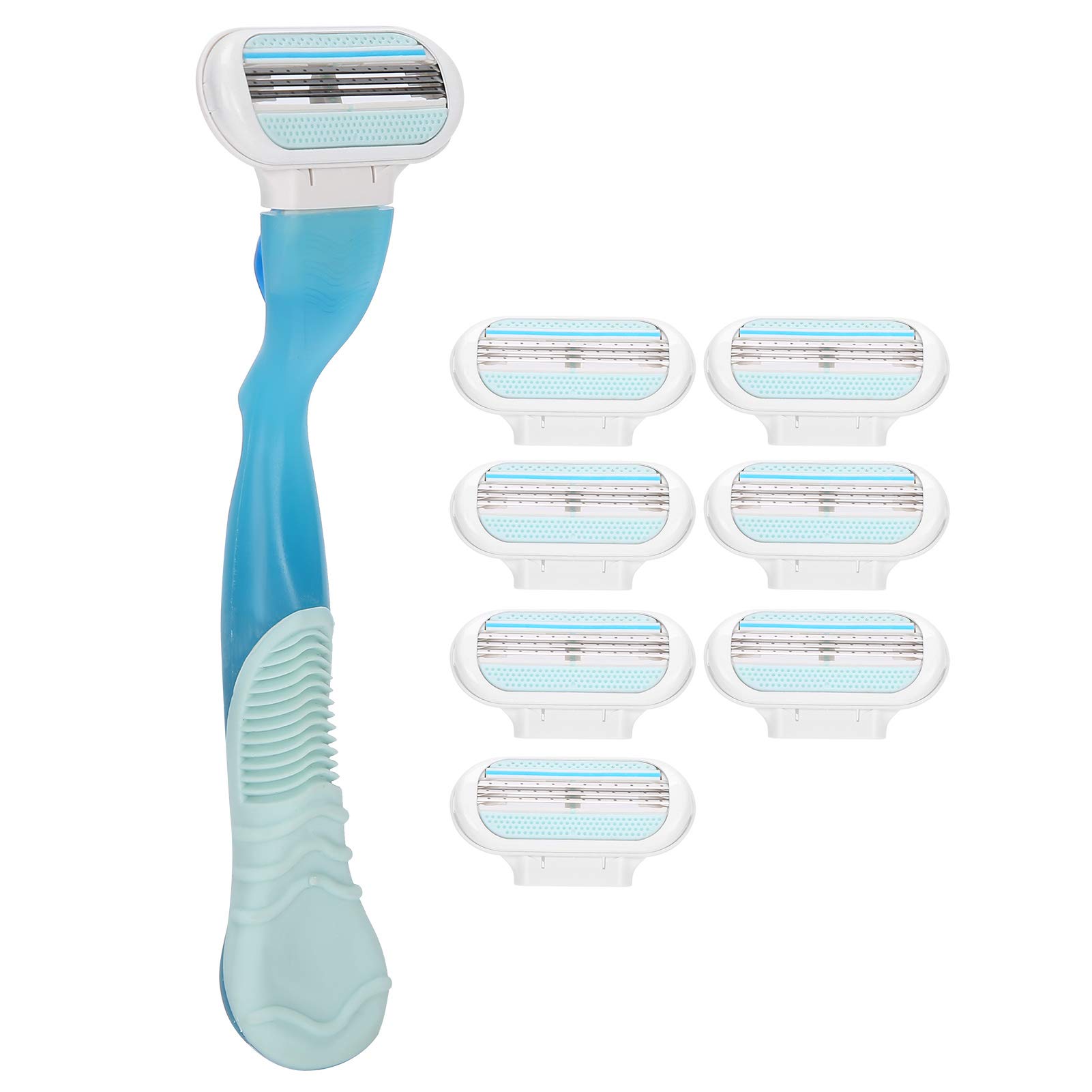 Ergonomic Women's Razor with Replacement Head - ABS Body Hair Shaver for Smooth Skin - Perfect for Bikini Line, Legs & Underarms Shaving at Home or Travel