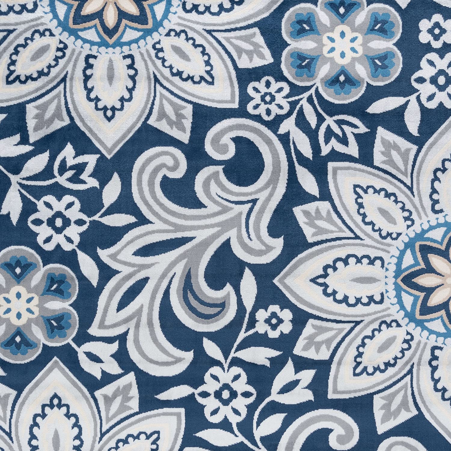 Piper Navy Large 8x10 Area Rug - Floral Carpet for Living Room, Bedroom, Dining Room, Entryway, Kitchen & Bath - Modern Large Rugs for Home Decor - Perfect for Cozy Spaces and Stylish Interior Design