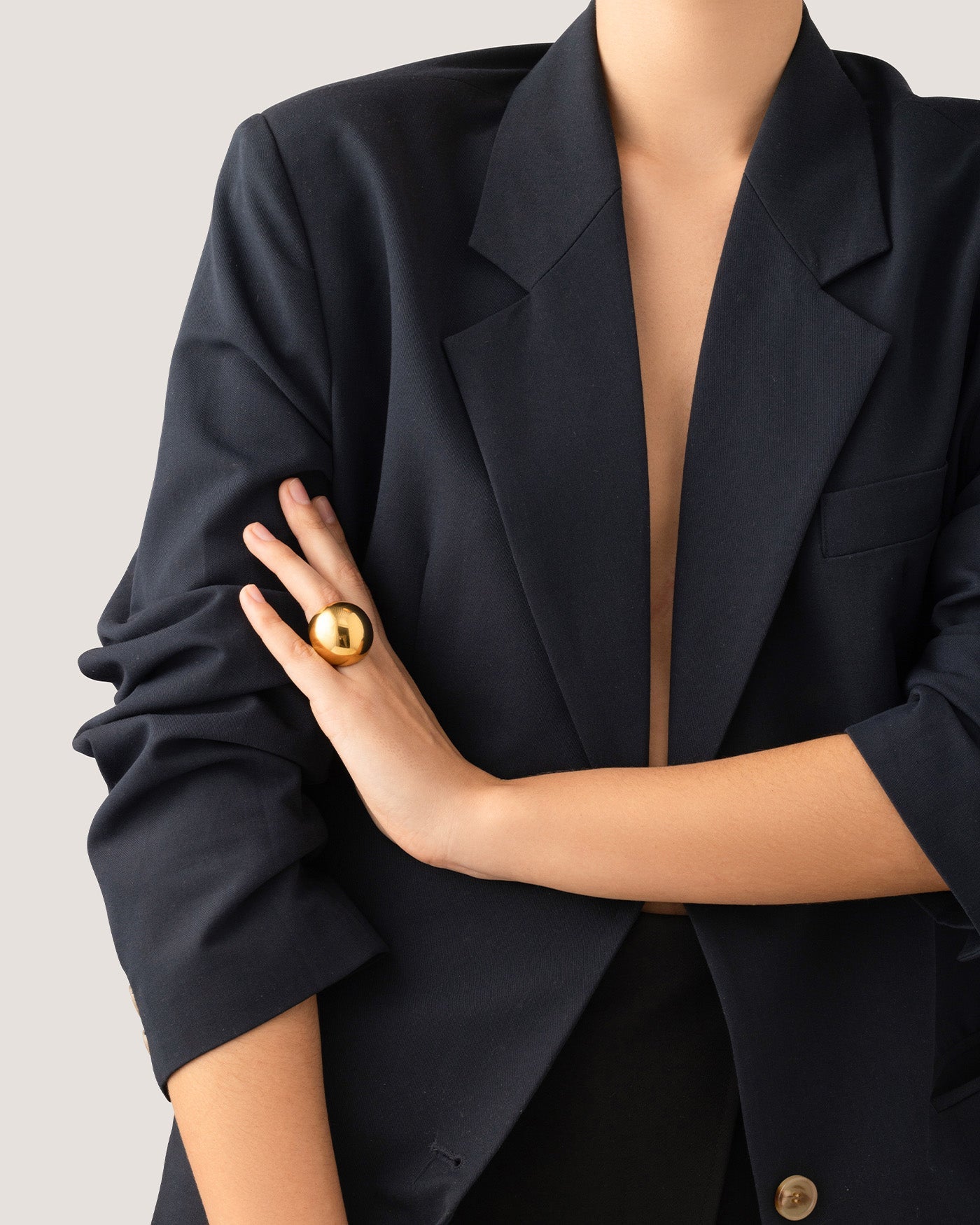 Supernova Ring Gold - Elegant 14K Gold Plated Stackable Ring for Women - Perfect for Everyday Wear, Gift Giving & Special Occasions