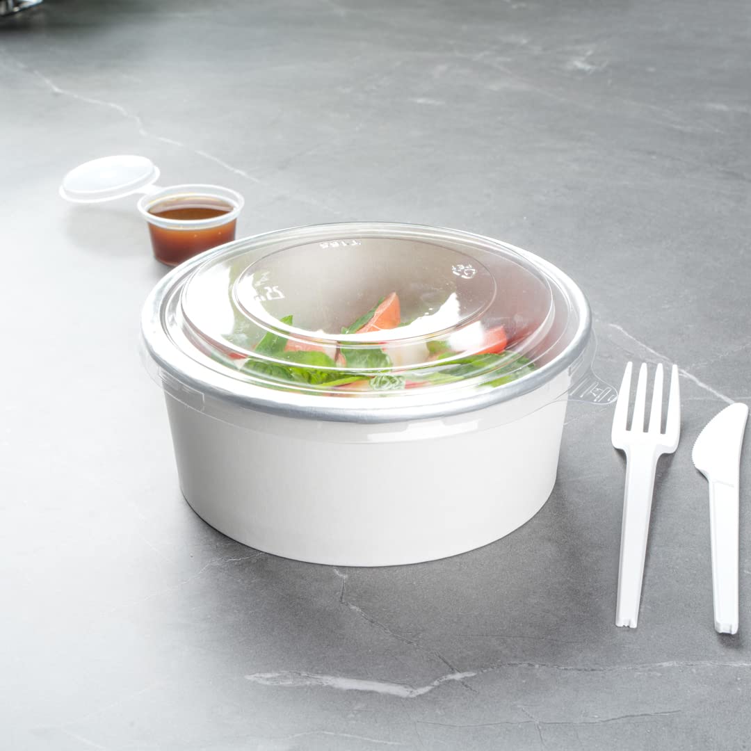 Disposable Clear Plastic Foil Lux Lids for 37oz & 42oz Takeout Containers - 200 Pack Lift Tab Food Container Lids (Containers Sold Separately) | Perfect for Restaurants, Catering & Food Delivery Services