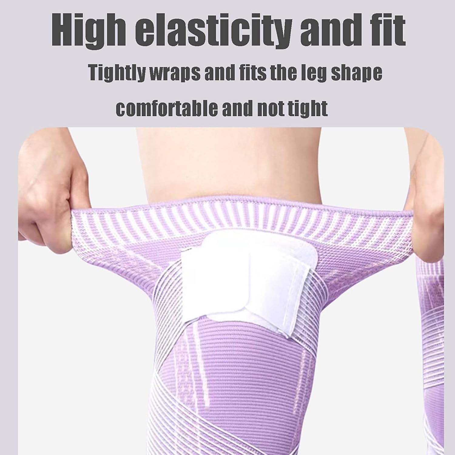 Beyonddraw Adjustable Knee Compression Sleeve Brace - High Elastic Support for Men & Women, Pain Relief for Arthritis, Running, Workout & Sports (Purple, 1 Pair, XL) - Ideal for Gym, Basketball & Daily Activities