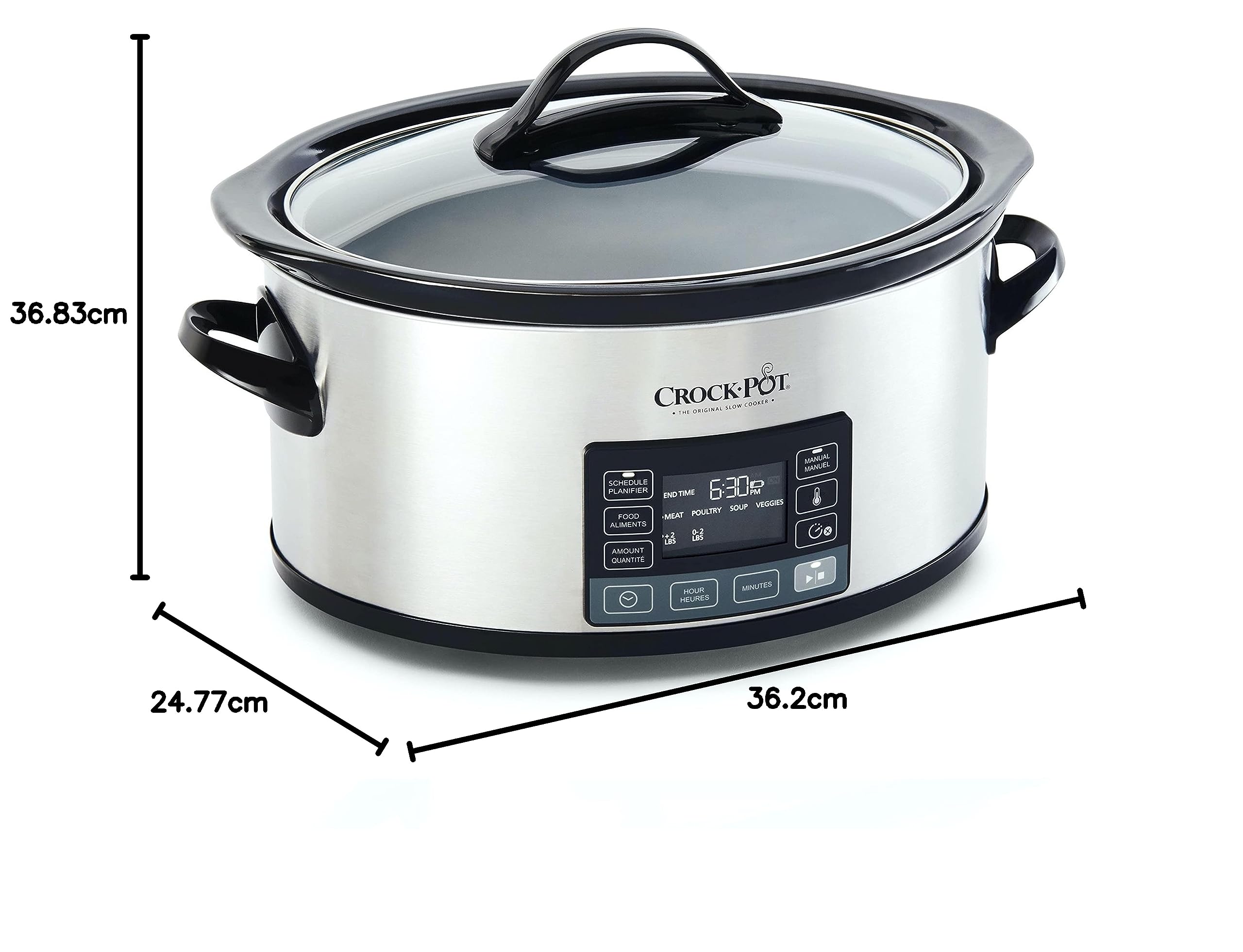 Crock-Pot 6-Quart Programmable Slow Cooker with MyTime Technology | Stainless Steel Cooker for 7+ People (5.7L) | Perfect for Family Dinners, Meal Prep & Party Cooking