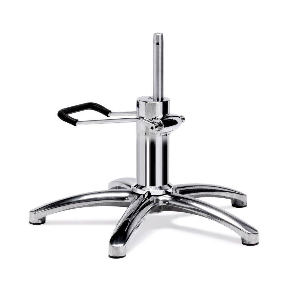 Lanvain® Chrome Hydraulic Pump with Star Polished Aluminum Legs Base for Styling Chair XBC 50 3 - Heavy Duty Adjustable Office Chair Gas Lift Cylinder Replacement for Salon, Barber, and Home Office Use
