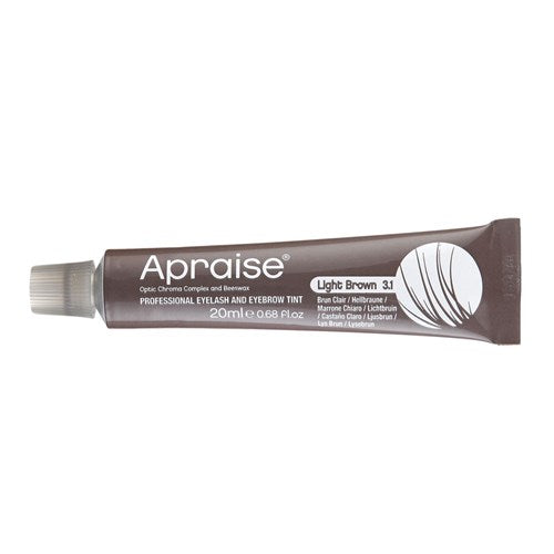 Apraise Lash & Brow Tint - 3.1 Light Brown 20ml | Semi-Permanent Eyelash & Eyebrow Dye | Natural-Looking Tint for Fuller Brows & Lusher Lashes | At-Home Beauty Treatment | Salon-Quality Results
