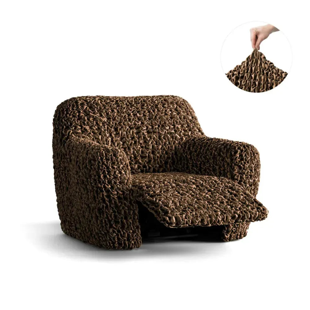 Fuco Velvet Reclining Armchair Slipcover - Soft Stretch Fabric Cover for Living Room, Bedroom, Home Theater - Easy Wash & Perfect Fit