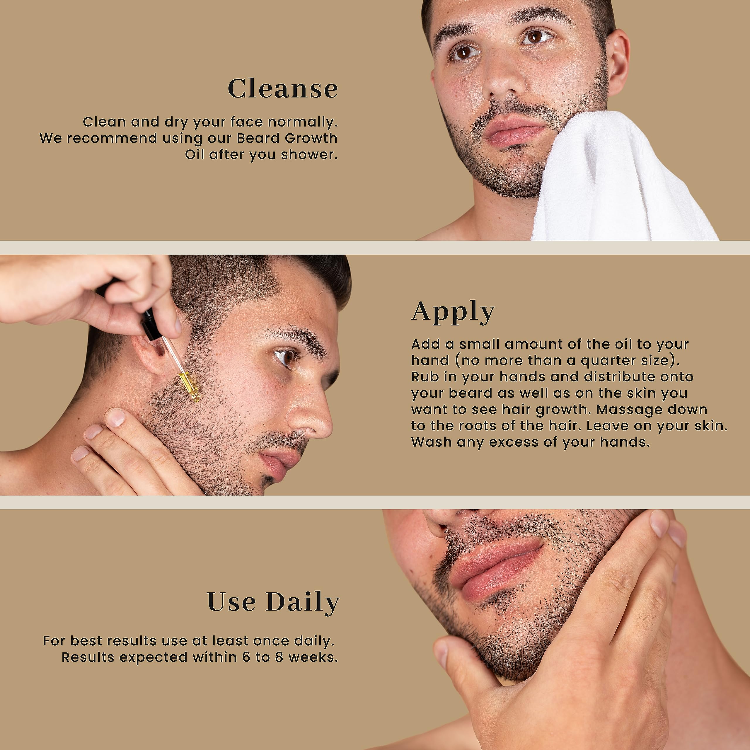 Best Hair Growth Conditioner & Beard Growth Oil for Men - Natural Thickening & Strengthening Treatment for Healthy Hair & Facial Hair Care - Perfect for Daily Use & Grooming Routine