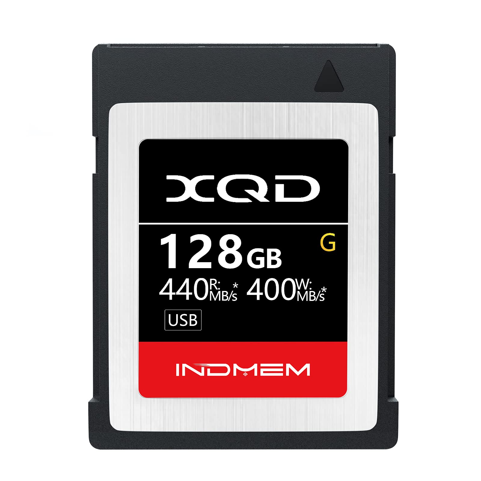 INDMEM XQD 128GB Memory Card - 5X Tough MLC XQD Flash Card with 440MB/s Read & 400MB/s Write Speed | High Performance for Professional Photography & 4K Video Recording