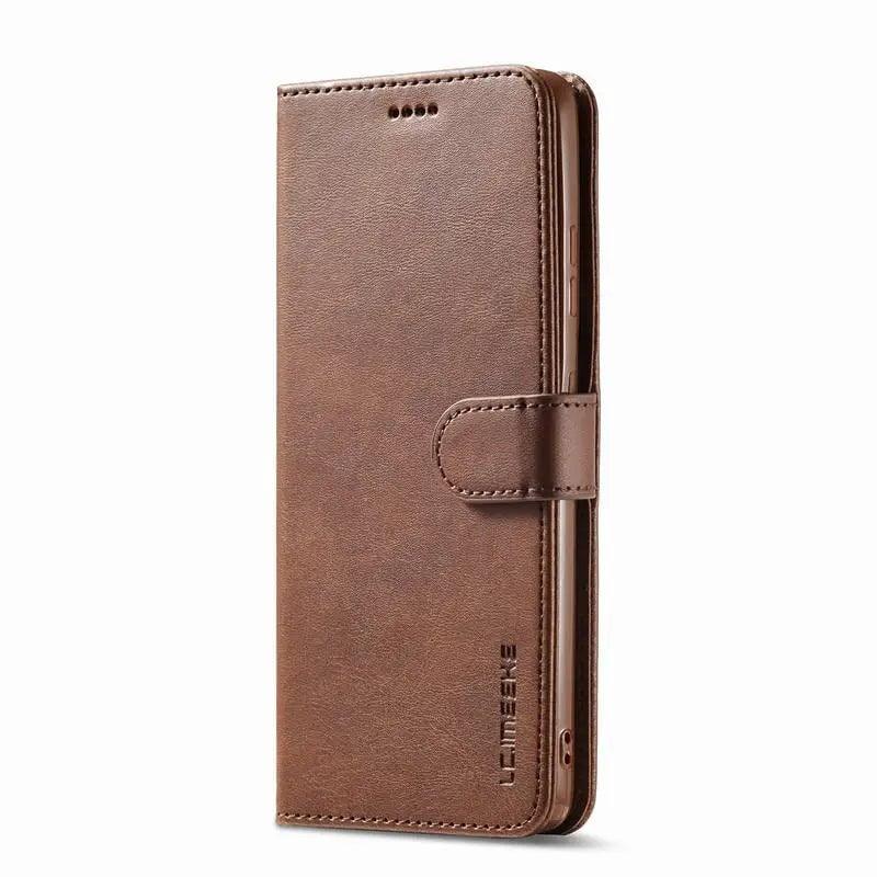 Samsung Galaxy S24 Genuine Leather Wallet Case - Slim Protective Cover with Card Slots for Daily Use & Travel
