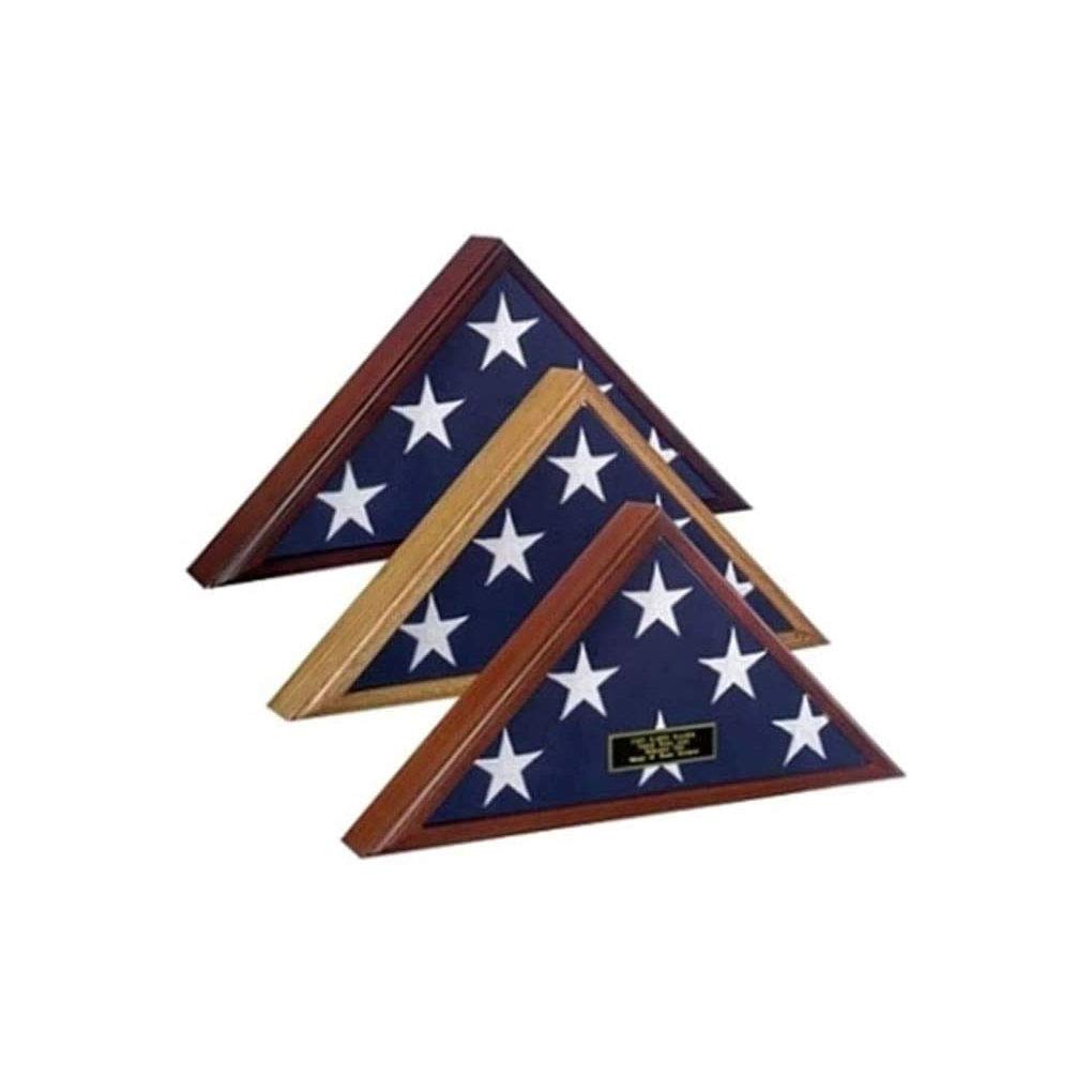 4x6 Flag Display Case for Capitol Hill Flags - Premium Walnut & Mahogany Wooden Flag Holder - Perfect for Home, Office, or Government Building Decor
