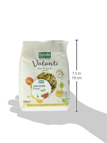 Organic Byodo Bio Volanti Pasta - Twisted Hat Semolina Noodles 500g (DE-ÖKO-013 Certified) | Premium Italian Pasta for Gourmet Cooking | Perfect for Soups, Salads & Fine Dining