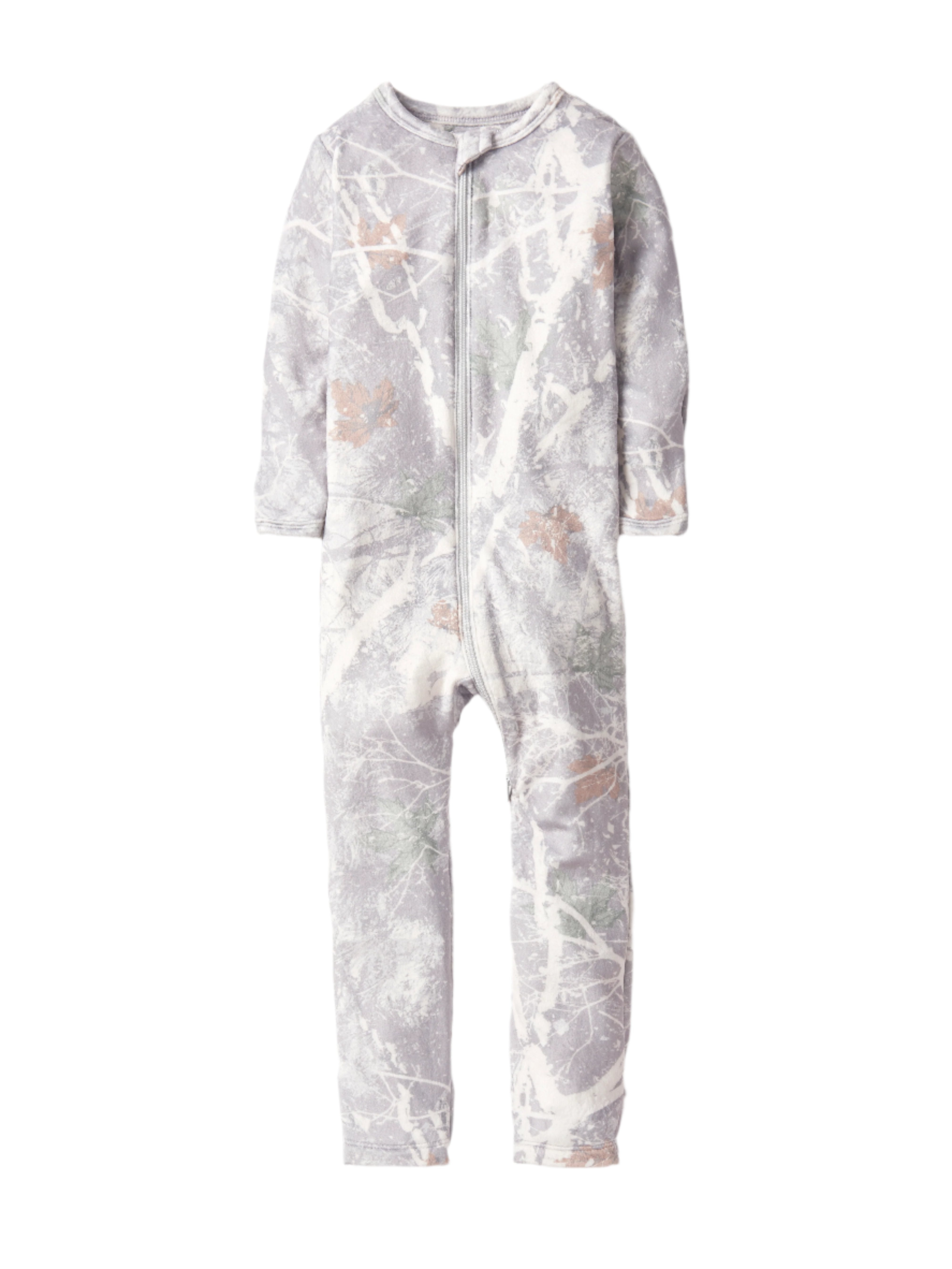 LB x Baby Breez Long Sleeve Snow Camo Romper Pajamas for Infants & Toddlers - Soft Fleece Winter Sleepwear, Cozy One-Piece Jumpsuit for Boys & Girls - Perfect for Bedtime, Lounging & Holiday Photos
